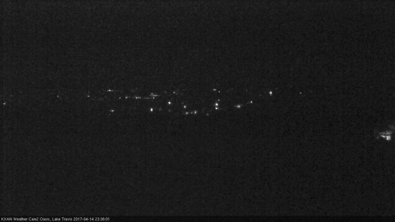Lake Travis webcam, April 14, 2017 10:40 PM CT