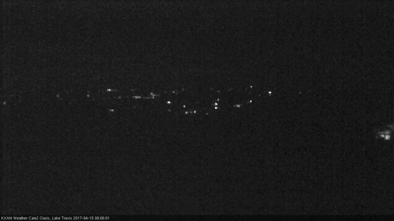 Lake Travis webcam, April 14, 2017 11:05 PM CT