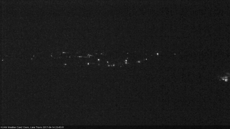 Lake Travis webcam, April 14, 2017 11:10 PM CT