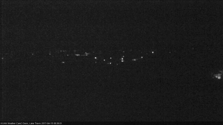 Lake Travis webcam, April 14, 2017 11:45 PM CT