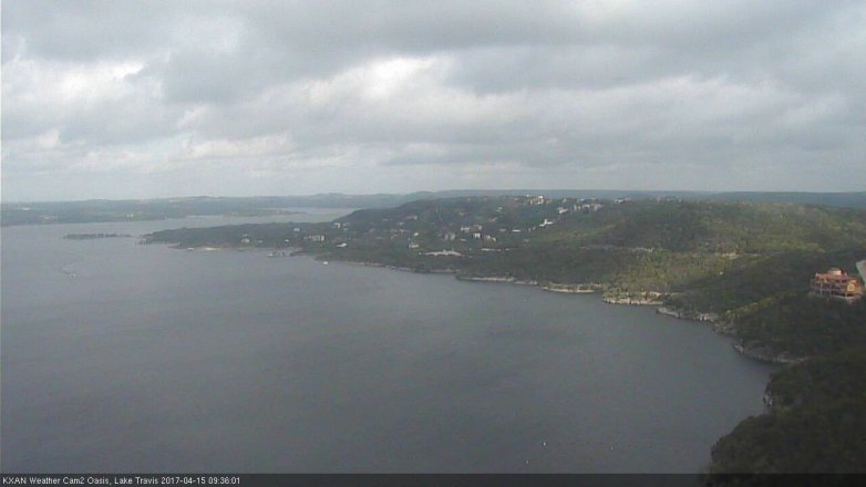 Lake Travis webcam, April 15, 2017 9:00 AM CT