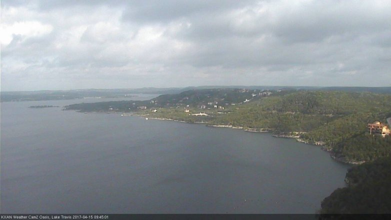 Lake Travis webcam, April 15, 2017 9:05 AM CT