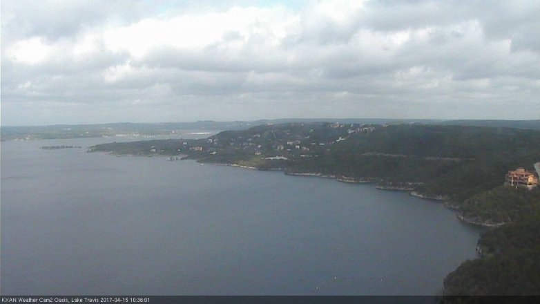 Lake Travis webcam, April 15, 2017 9:50 AM CT