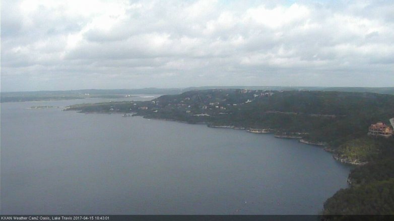 Lake Travis webcam, April 15, 2017 9:55 AM CT