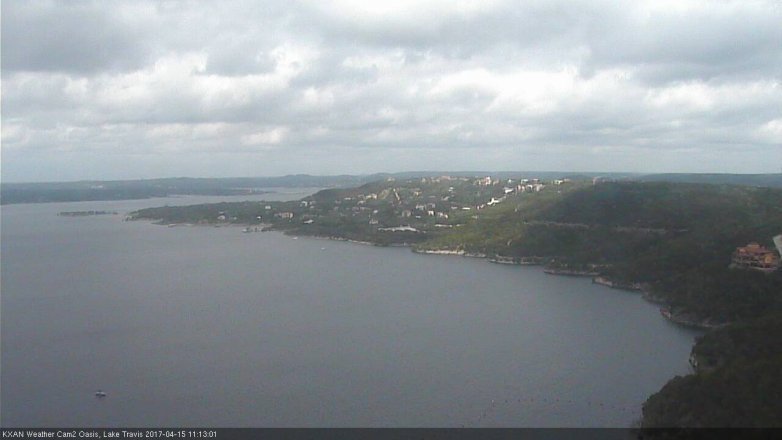 Lake Travis webcam, April 15, 2017 10:10 AM CT