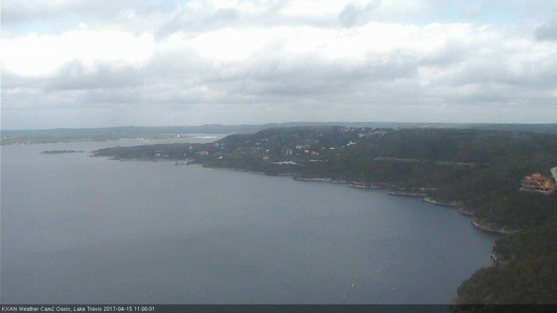 Lake Travis webcam, April 15, 2017 10:20 AM CT