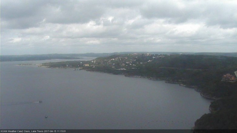 Lake Travis webcam, April 15, 2017 10:40 AM CT