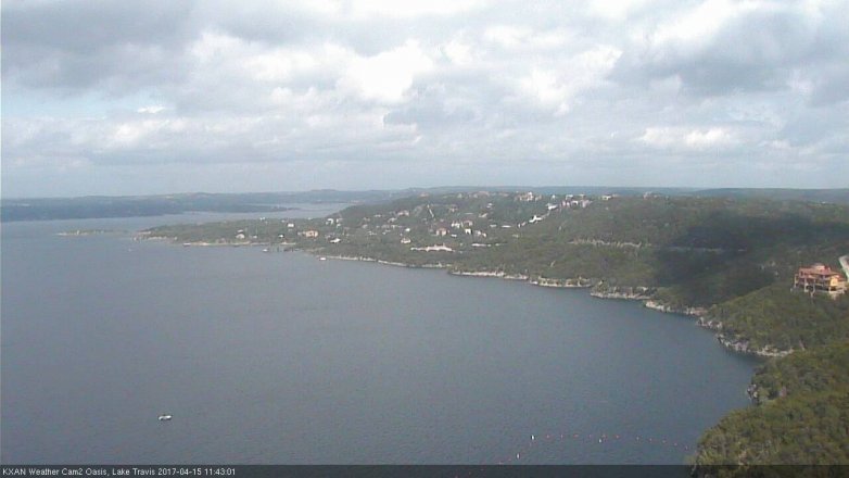 Lake Travis webcam, April 15, 2017 10:45 AM CT