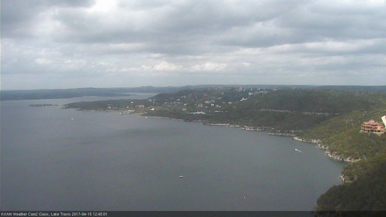 Lake Travis webcam, April 15, 2017 11:50 AM CT
