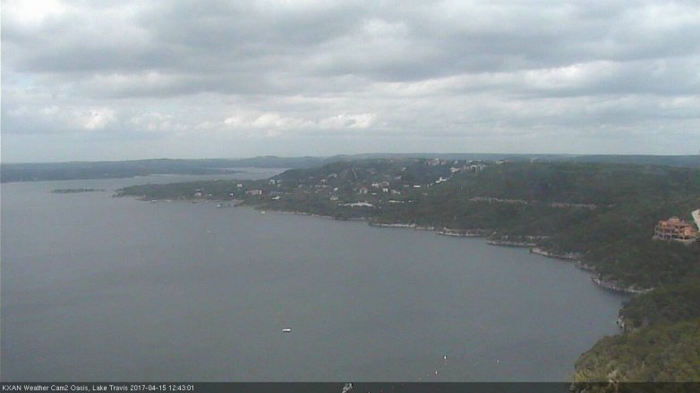 Lake Travis webcam, April 15, 2017 12:05 PM CT