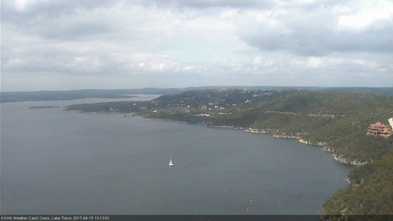 Lake Travis webcam, April 15, 2017 12:25 PM CT