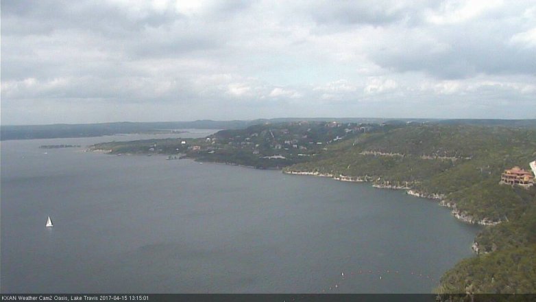 Lake Travis webcam, April 15, 2017 12:30 PM CT