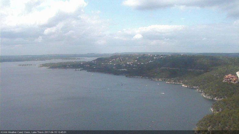 Lake Travis webcam, April 15, 2017 12:50 PM CT