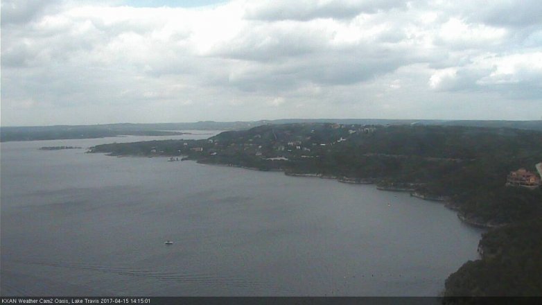 Lake Travis webcam, April 15, 2017 1:30 PM CT