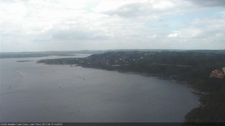 Lake Travis webcam, April 15, 2017 2:00 PM CT