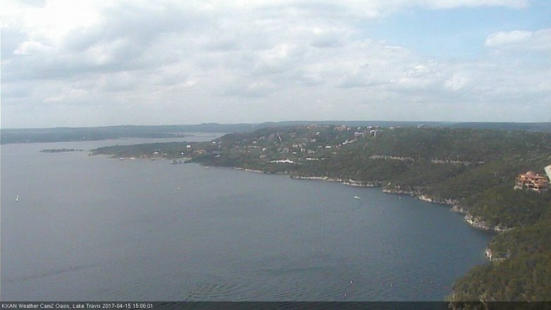 Lake Travis webcam, April 15, 2017 2:05 PM CT