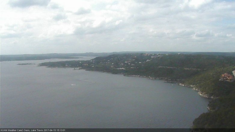 Lake Travis webcam, April 15, 2017 2:35 PM CT