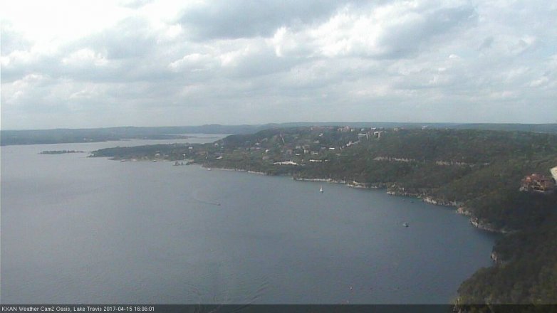 Lake Travis webcam, April 15, 2017 3:20 PM CT