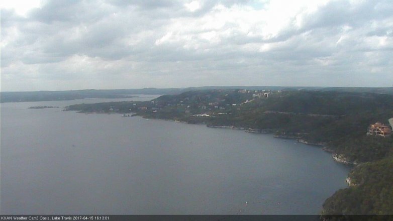 Lake Travis webcam, April 15, 2017 3:30 PM CT