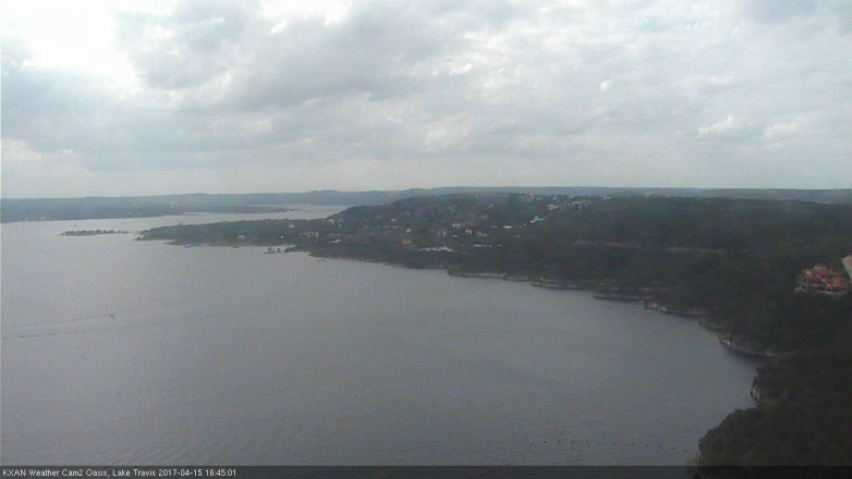 Lake Travis webcam, April 15, 2017 3:45 PM CT