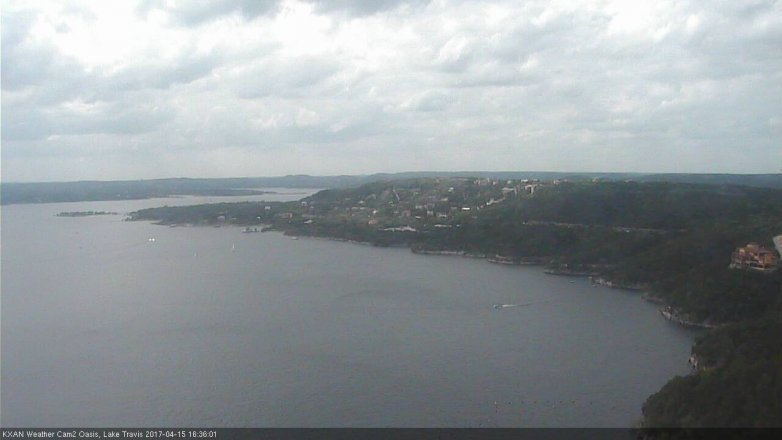 Lake Travis webcam, April 15, 2017 4:00 PM CT