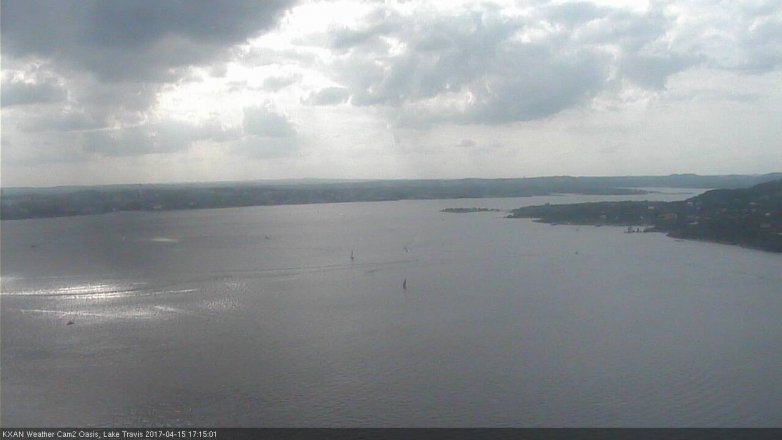 Lake Travis webcam, April 15, 2017 4:20 PM CT