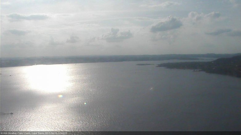 Lake Travis webcam, April 15, 2017 4:45 PM CT