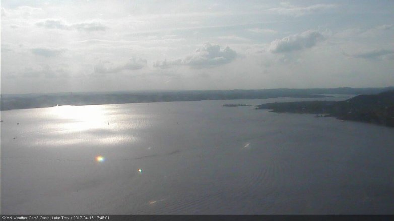 Lake Travis webcam, April 15, 2017 5:00 PM CT