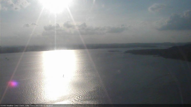 Lake Travis webcam, April 15, 2017 5:35 PM CT