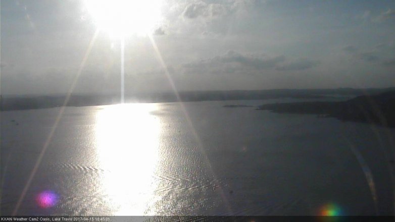 Lake Travis webcam, April 15, 2017 5:55 PM CT