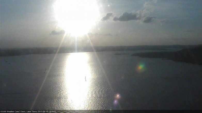 Lake Travis webcam, April 15, 2017 6:25 PM CT