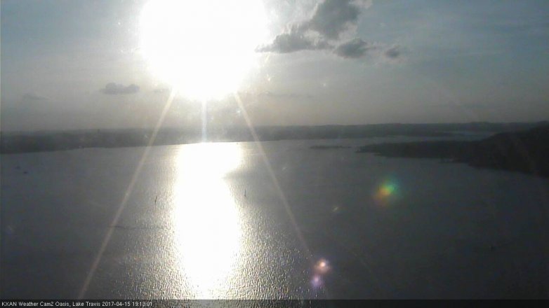 Lake Travis webcam, April 15, 2017 6:30 PM CT