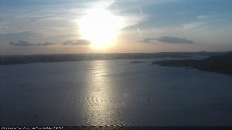Lake Travis webcam, April 15, 2017 6:50 PM CT