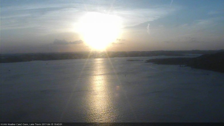 Lake Travis webcam, April 15, 2017 7:00 PM CT