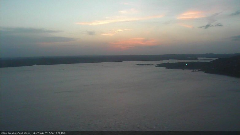 Lake Travis webcam, April 15, 2017 7:35 PM CT