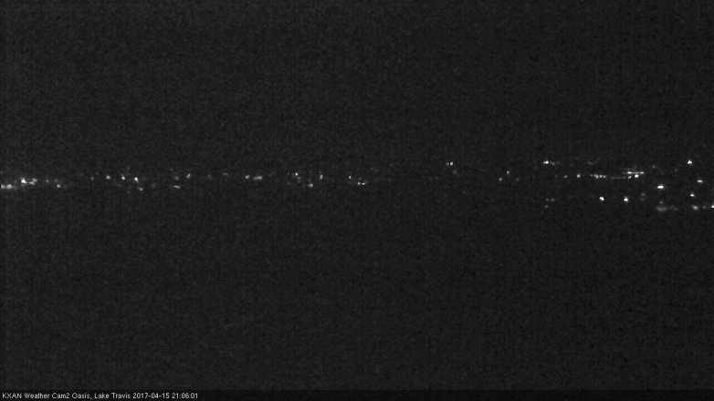 Lake Travis webcam, April 15, 2017 8:05 PM CT
