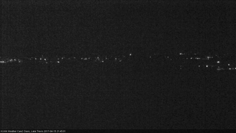 Lake Travis webcam, April 15, 2017 8:45 PM CT