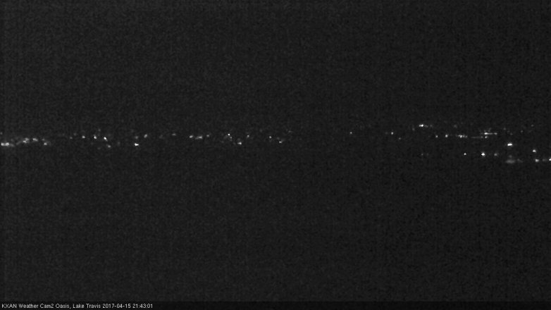 Lake Travis webcam, April 15, 2017 9:00 PM CT