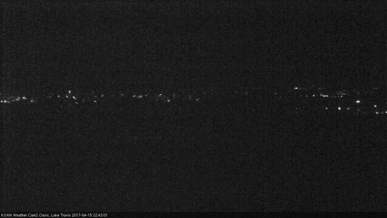 Lake Travis webcam, April 15, 2017 9:50 PM CT
