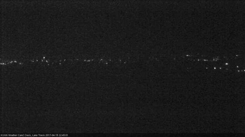 Lake Travis webcam, April 15, 2017 10:00 PM CT