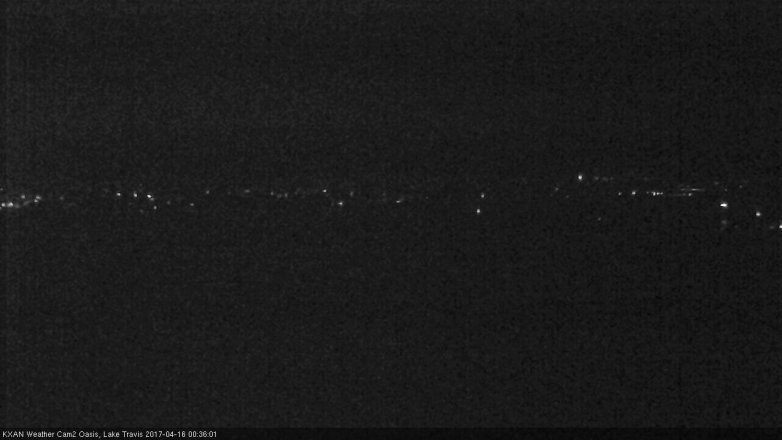 Lake Travis webcam, April 15, 2017 11:40 PM CT