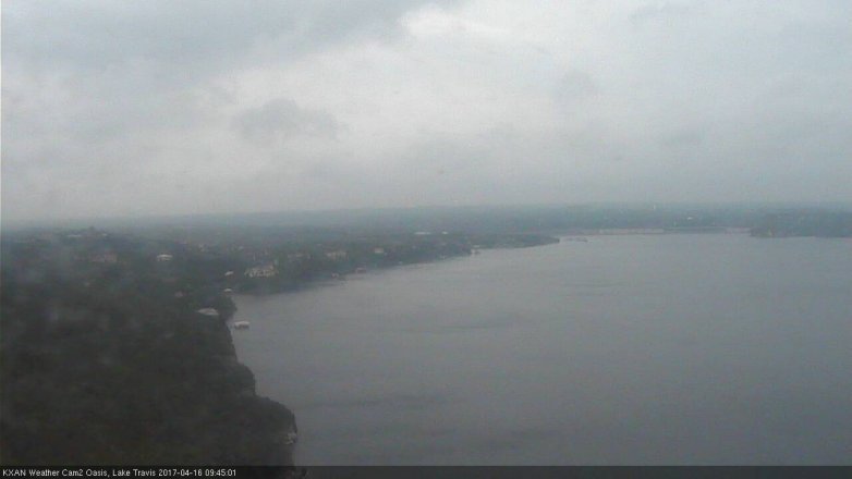 Lake Travis webcam, April 16, 2017 9:00 AM CT