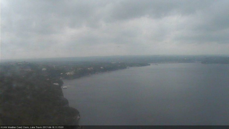Lake Travis webcam, April 16, 2017 10:25 AM CT