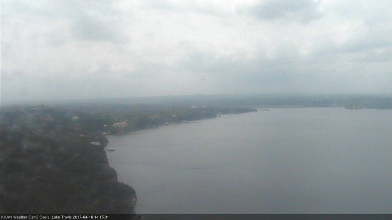 Lake Travis webcam, April 16, 2017 1:20 PM CT