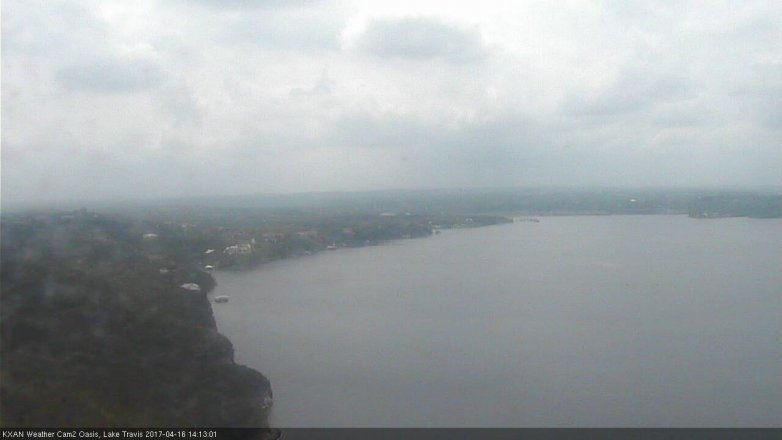 Lake Travis webcam, April 16, 2017 1:35 PM CT