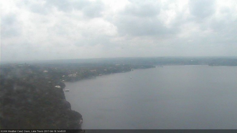 Lake Travis webcam, April 16, 2017 1:50 PM CT