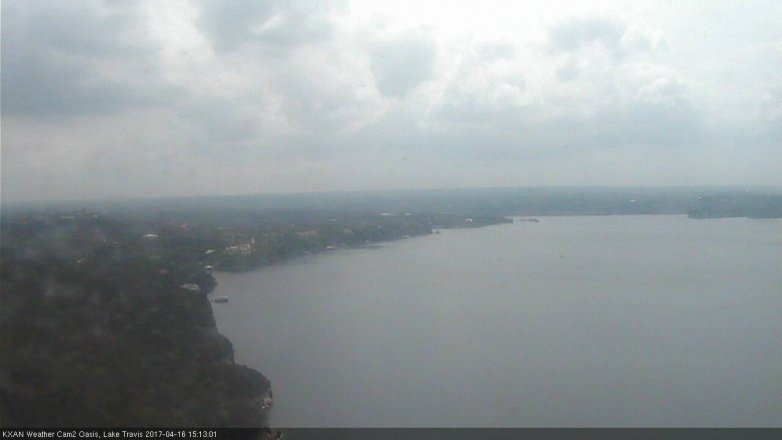 Lake Travis webcam, April 16, 2017 2:25 PM CT