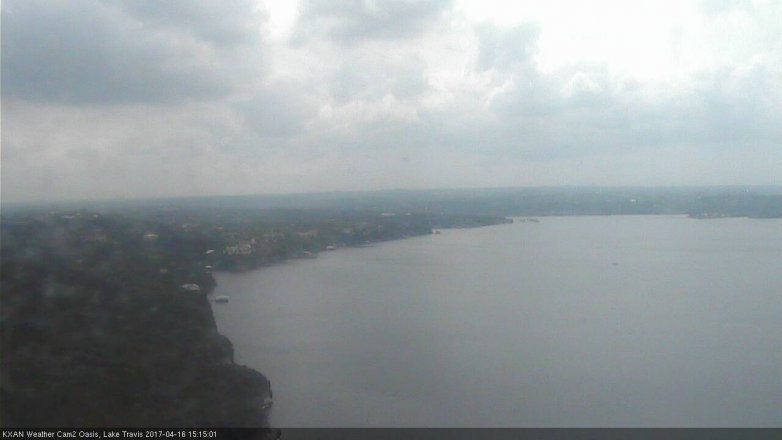 Lake Travis webcam, April 16, 2017 2:35 PM CT