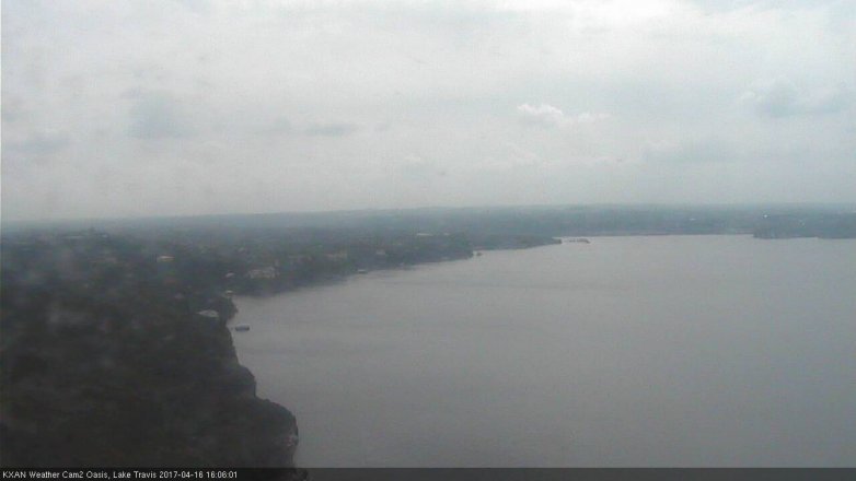 Lake Travis webcam, April 16, 2017 3:15 PM CT