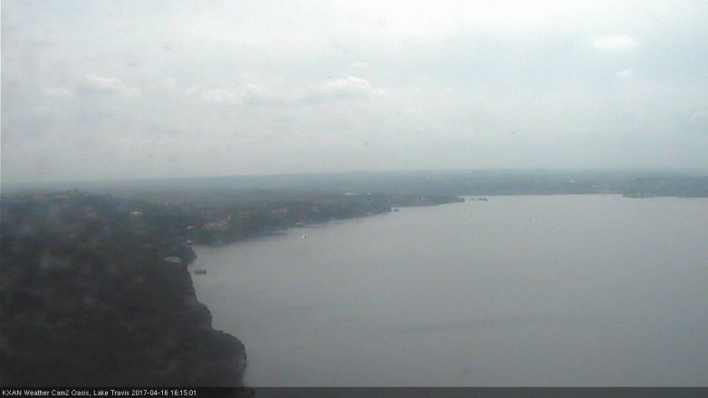 Lake Travis webcam, April 16, 2017 3:20 PM CT